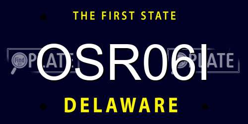 OSR06I Delaware License Plate