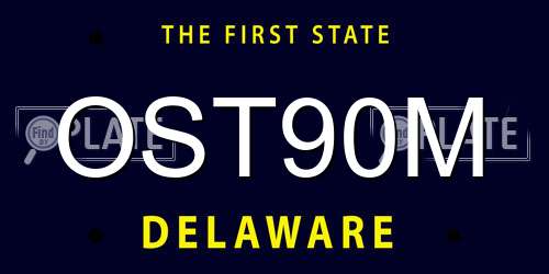 OST90M Delaware License Plate