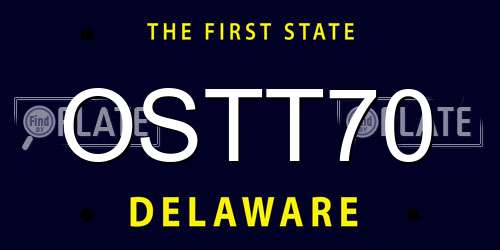 OSTT70 Delaware License Plate