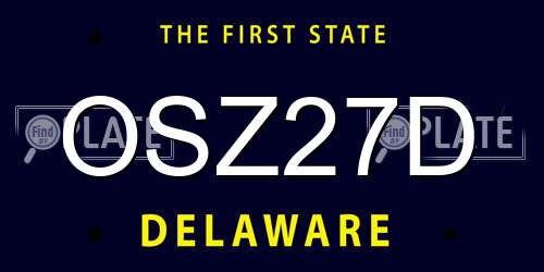 OSZ27D Delaware License Plate