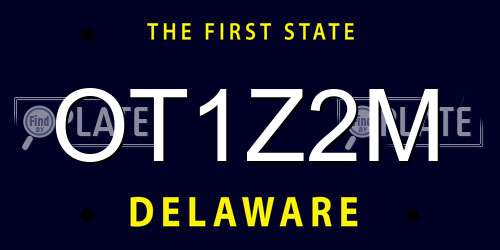 OT1Z2M Delaware License Plate
