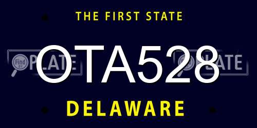 OTA528 Delaware License Plate