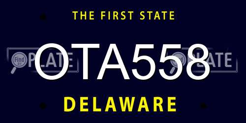 OTA558 Delaware License Plate
