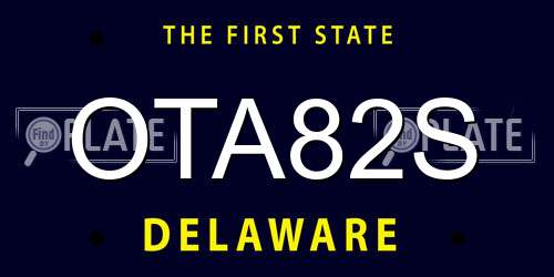 OTA82S Delaware License Plate