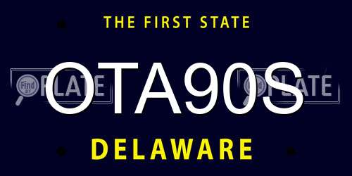 OTA90S Delaware License Plate