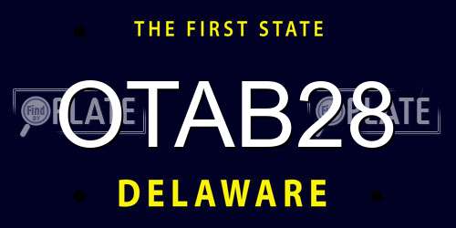OTAB28 Delaware License Plate