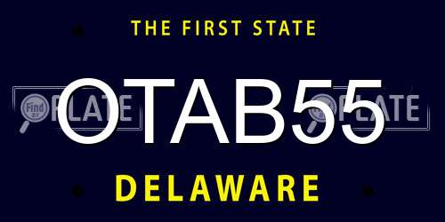 OTAB55 Delaware License Plate