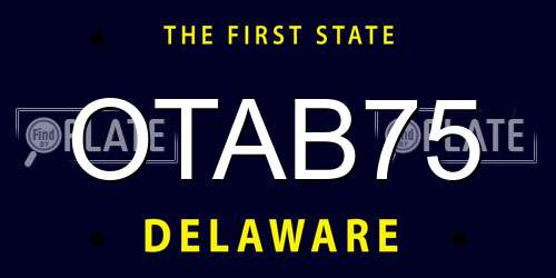 OTAB75 Delaware License Plate