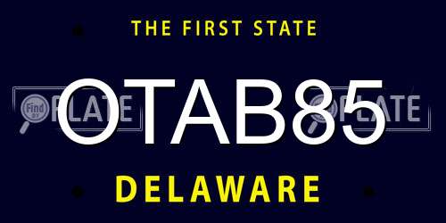 OTAB85 Delaware License Plate