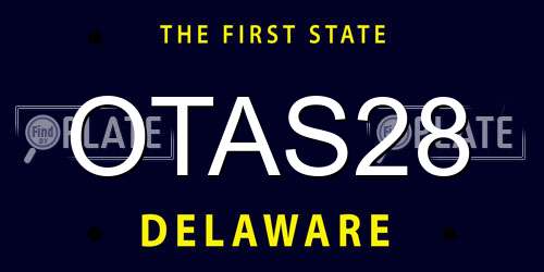 OTAS28 Delaware License Plate