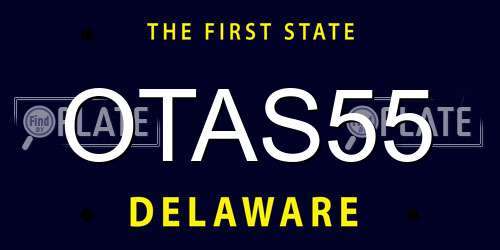 OTAS55 Delaware License Plate