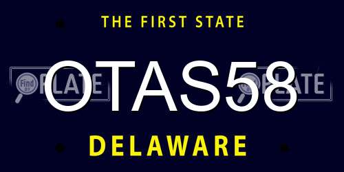 OTAS58 Delaware License Plate