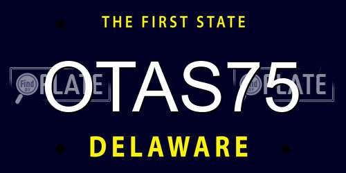 OTAS75 Delaware License Plate