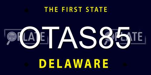 OTAS85 Delaware License Plate