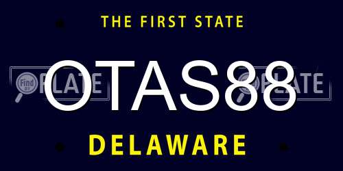 OTAS88 Delaware License Plate