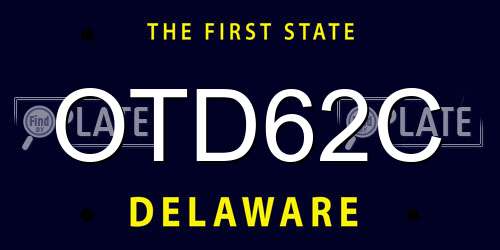 OTD62C Delaware License Plate
