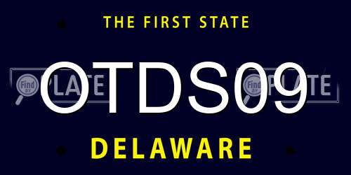 OTDS09 Delaware License Plate