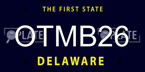 OTMB26 Delaware License Plate