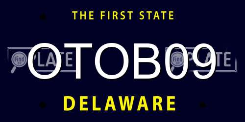 OTOB09 Delaware License Plate