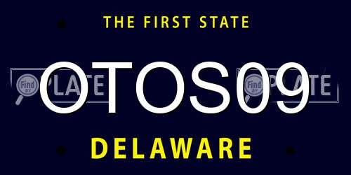 OTOS09 Delaware License Plate