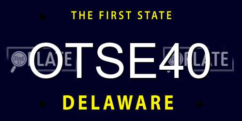 OTSE40 Delaware License Plate