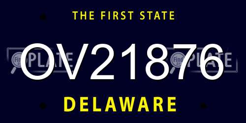 OV21876 Delaware License Plate