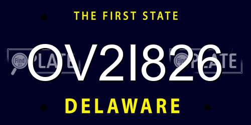 OV2I826 Delaware License Plate