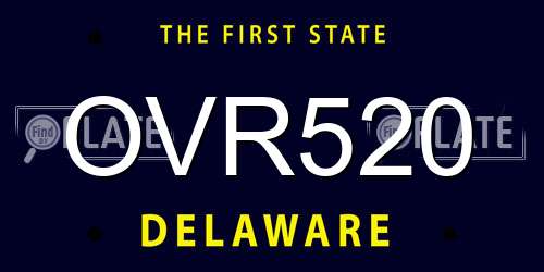 OVR520 Delaware License Plate