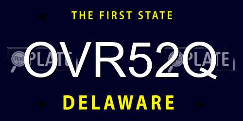OVR52Q Delaware License Plate