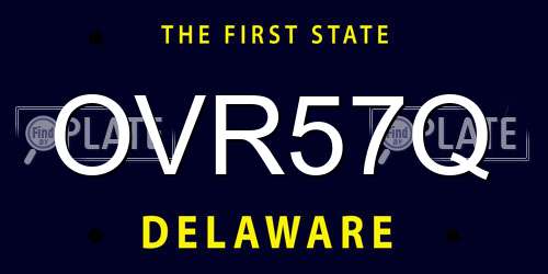 OVR57Q Delaware License Plate