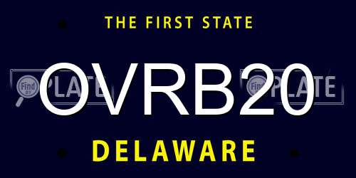 OVRB20 Delaware License Plate