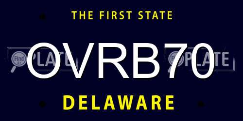 OVRB70 Delaware License Plate
