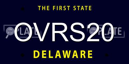 OVRS20 Delaware License Plate