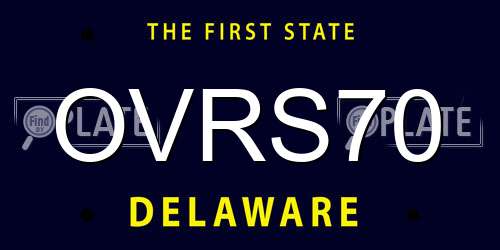 OVRS70 Delaware License Plate