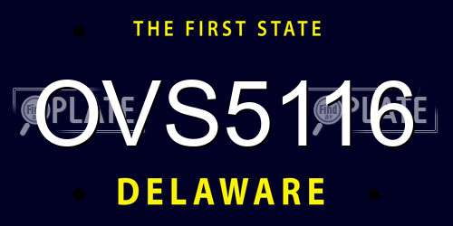 OVS5116 Delaware License Plate