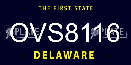 OVS8116 Delaware License Plate