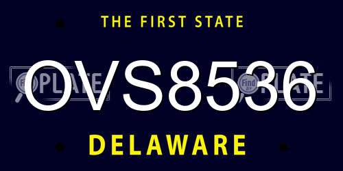OVS8536 Delaware License Plate