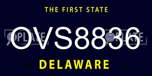 OVS8836 Delaware License Plate
