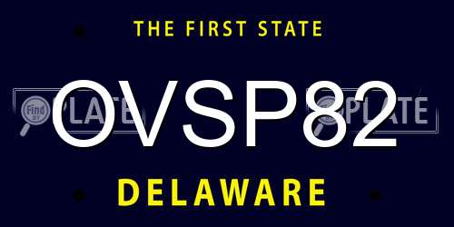 OVSP82 Delaware License Plate