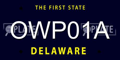 OWP01A Delaware License Plate