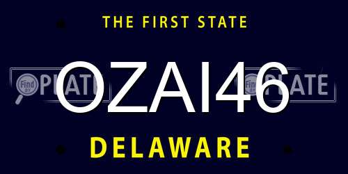 OZAI46 Delaware License Plate