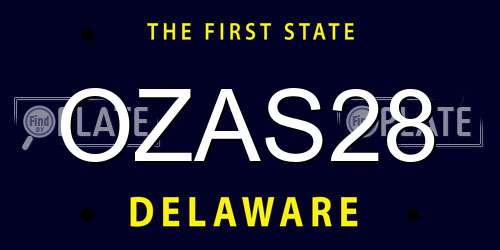 OZAS28 Delaware License Plate