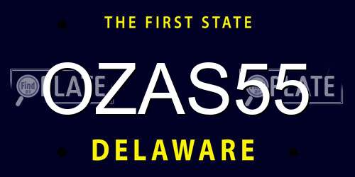OZAS55 Delaware License Plate