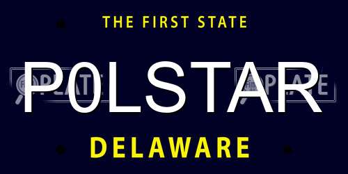 P0LSTAR Delaware License Plate