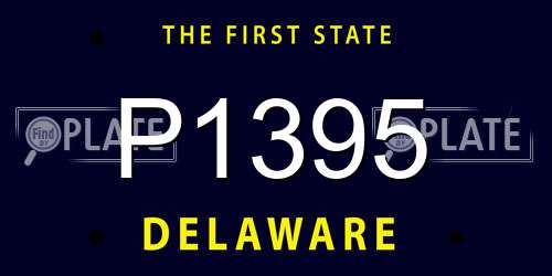P1395 Delaware License Plate