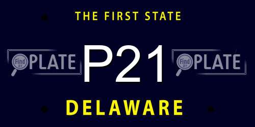 P21 Delaware License Plate