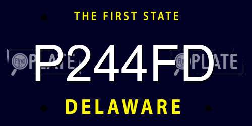 P244FD Delaware License Plate
