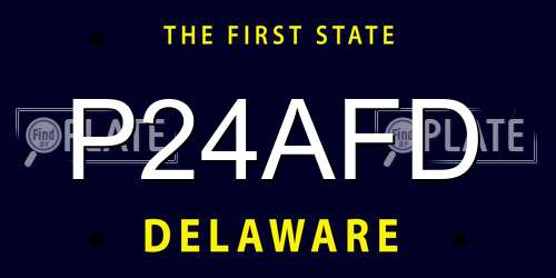 P24AFD Delaware License Plate