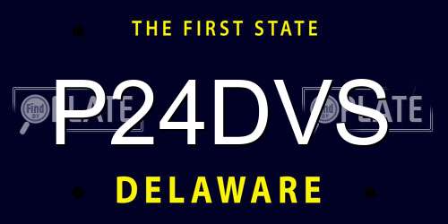P24DVS Delaware License Plate