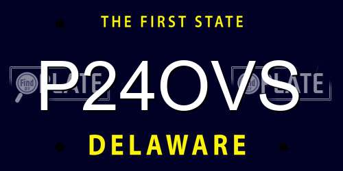 P24OVS Delaware License Plate